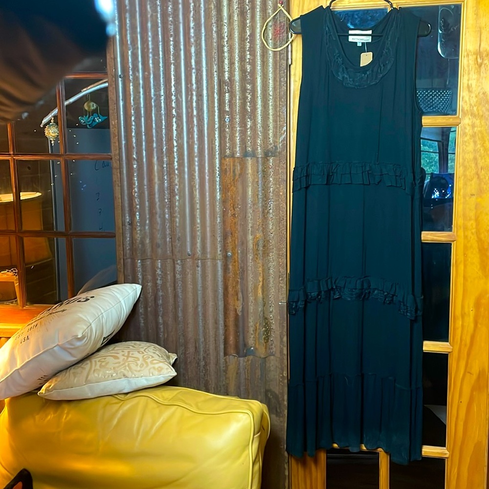 ANTTHONY ORIGINALS Elegant Black Sleeveless Dress, Size XL
